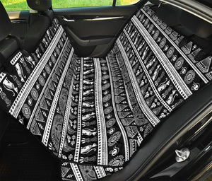 Black And White Egypt Pattern Print Pet Car Back Seat Cover