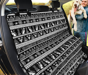 Black And White Egypt Pattern Print Pet Car Back Seat Cover