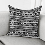 Black And White Egypt Pattern Print Pillow Cover