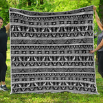 Black And White Egypt Pattern Print Quilt