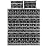 Black And White Egypt Pattern Print Quilt Bed Set