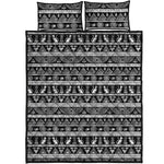 Black And White Egypt Pattern Print Quilt Bed Set