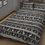 Black And White Egypt Pattern Print Quilt Bed Set