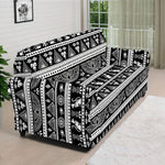 Black And White Egypt Pattern Print Sofa Cover