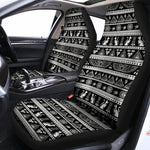 Black And White Egypt Pattern Print Universal Fit Car Seat Covers