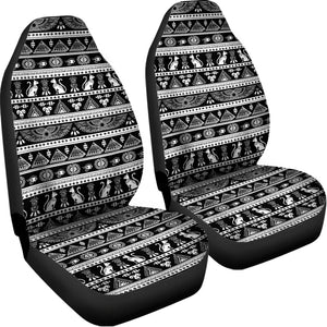 Black And White Egypt Pattern Print Universal Fit Car Seat Covers