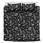 Black And White Egyptian Pattern Print Duvet Cover Bedding Set