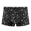 Black And White Egyptian Pattern Print Men's Boxer Briefs