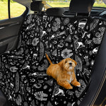 Black And White Egyptian Pattern Print Pet Car Back Seat Cover