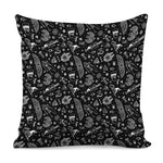 Black And White Egyptian Pattern Print Pillow Cover