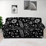 Black And White Egyptian Pattern Print Sofa Cover