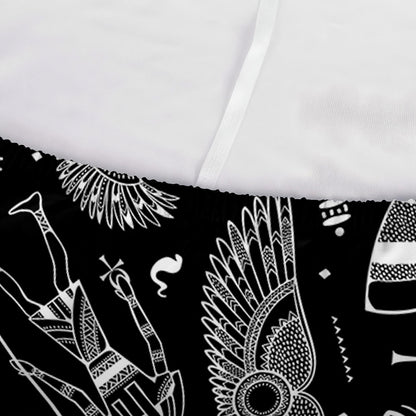 Black And White Egyptian Pattern Print Sofa Cover