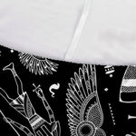 Black And White Egyptian Pattern Print Sofa Cover