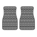 Black And White Ethnic Boho Print Front Car Floor Mats