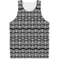 Black And White Ethnic Boho Print Men's Tank Top