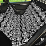 Black And White Ethnic Boho Print Pet Car Back Seat Cover