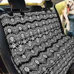 Black And White Ethnic Boho Print Pet Car Back Seat Cover