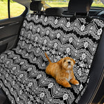 Black And White Ethnic Boho Print Pet Car Back Seat Cover