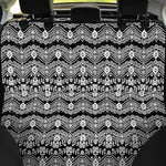 Black And White Ethnic Boho Print Pet Car Back Seat Cover