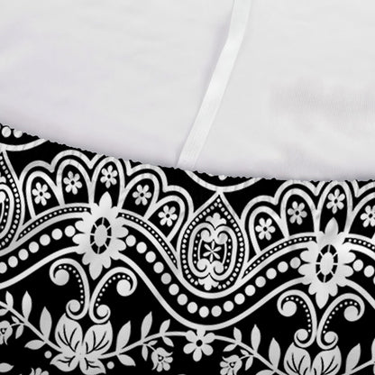 Black And White Ethnic Boho Print Sofa Cover