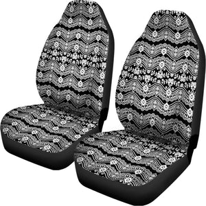 Black And White Ethnic Boho Print Universal Fit Car Seat Covers