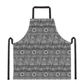 Black And White Ethnic Pattern Print Apron