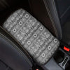 Black And White Ethnic Pattern Print Car Center Console Cover