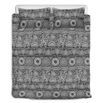 Black And White Ethnic Pattern Print Duvet Cover Bedding Set