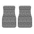 Black And White Ethnic Pattern Print Front Car Floor Mats