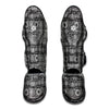 Black And White Ethnic Pattern Print Muay Thai Shin Guard