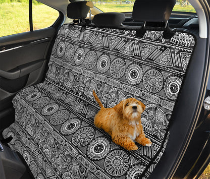 Black And White Ethnic Pattern Print Pet Car Back Seat Cover