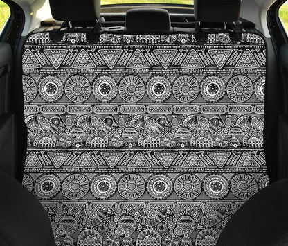 Black And White Ethnic Pattern Print Pet Car Back Seat Cover