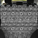 Black And White Ethnic Pattern Print Pet Car Back Seat Cover