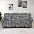 Black And White Ethnic Pattern Print Sofa Cover
