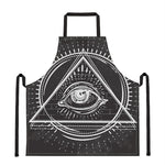 Black And White Eye of Providence Print Apron