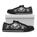 Black And White Eye of Providence Print Black Low Top Sneakers