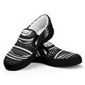 Black And White Eye of Providence Print Black Slip On Sneakers