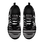 Black And White Eye of Providence Print Black Sneakers