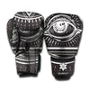 Black And White Eye of Providence Print Boxing Gloves