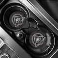 Black And White Eye of Providence Print Car Coasters