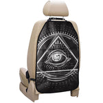 Black And White Eye of Providence Print Car Seat Organizers