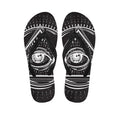 Black And White Eye of Providence Print Flip Flops