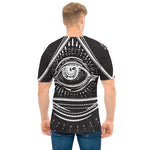Black And White Eye of Providence Print Men's T-Shirt