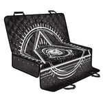 Black And White Eye of Providence Print Pet Car Back Seat Cover