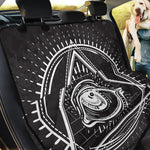 Black And White Eye of Providence Print Pet Car Back Seat Cover