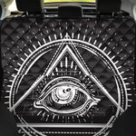 Black And White Eye of Providence Print Pet Car Back Seat Cover