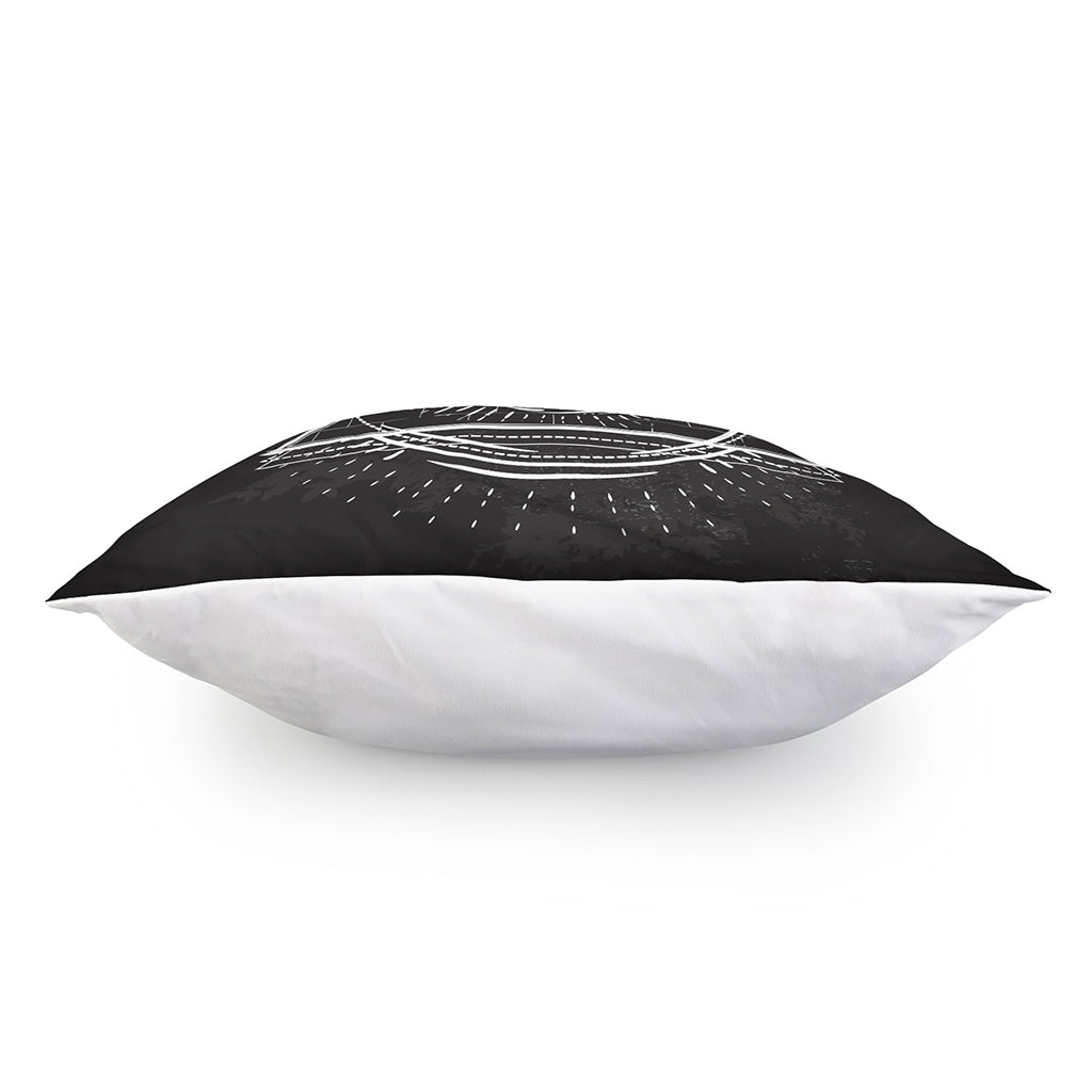 Black And White Eye of Providence Print Pillow Cover