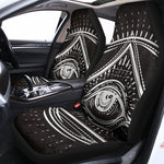 Black And White Eye of Providence Print Universal Fit Car Seat Covers