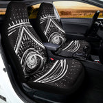 Black And White Eye of Providence Print Universal Fit Car Seat Covers