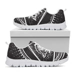 Black And White Eye of Providence Print White Sneakers
